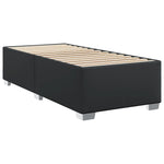 ZNTS Box Spring Bed with Mattress Black 90x200 cm Faux Leather 3286104