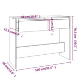 Console Table Brown Oak 100x35x76.5 cm Engineered Wood 813037