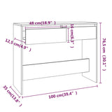 ZNTS Console Table Smoked Oak 100x35x76.5 cm Engineered Wood 813035