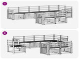 Outdoor Sofa Set 8 pcs White 306 x 128.5 x 73 cm 3392044