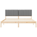 Bed Frame with Upholstered Headboard Light Grey 180 x 200 cm 878029