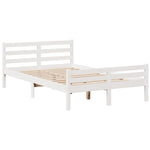 ZNTS Bookcase Bed without Mattress White 120x200cm Solid Wood Pine 3322262