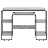 Desk with Storage Grey Sonoma 113.5 x 52 x 75.5 cm 8008035