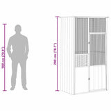Bird Cage Grey 115x78x200 cm Galvanised Steel 172343