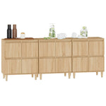 Sideboards 3 pcs Sonoma Oak 60x35x70 cm Engineered Wood 3185770