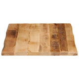 Table Top Live Edge 80x60x2.5 cm Solid Wood Rough Mango 370668