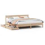 Bed Frame without Mattress 180x200 cm Super King Solid Wood Pine 3301857