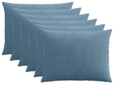 Cushion Cover 6 pcs ALMELO Blue 70 x 70 cm Corduroy 915600