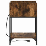 Bedside Cabinet with Shelf 2 pcs Smoked Oak 40 x 40 x 61 cm 859475