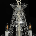 Chandelier with Beads White 12 x E14 Bulbs 281608