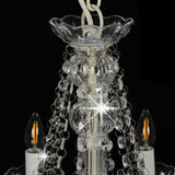 Chandelier with Beads White 12 x E14 Bulbs 281608