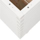 Garden Planter White 50x50x72 cm Solid Wood Pine 3282610