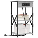 Bedside Cabinet with Shelf 2 pcs Grey Sonoma 41 x 31 x 76 cm 859532