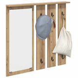Wall-Mounted Coat Rack with Shelf Artisan oak 84 x 10 x 80 cm 874498