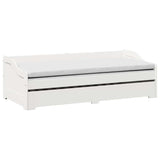 Daybed with Trundle without Mattress IRUN White 90x200 cm 42000162