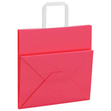 Paper Bags 250 pcs with Handles Pink 26x17x25 cm 4101899