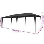 ZNTS Party Tent 3x6 m PE Anthracite 45088