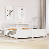 Bed Frame without Mattress White 200x200 cm Solid Wood Pine 3306448
