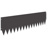 Lawn Edging 10 pcs 103 x 30 cm Steel Black 8008504