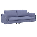 3-Seater Sofa Jeans Blue 222 x 81 x 89 cm Fabric 42048641