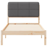 Bed Frame with Upholstered Headboard Dark Grey 100 x 200 cm 878000