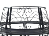 Tree Bench 8-Seater 160 x 89 cm Steel Black Round 42029523