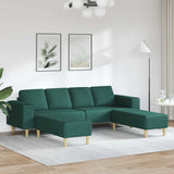 Sofa Set 3 pcs Dark green Fabric 3335116