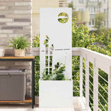 Garden Privacy Screen White 50 x 150 cm Cold-rolled steel 876470