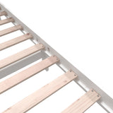 3101369 Bed Frame without Mattress White Solid Wood 200x200 cm