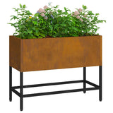 Raised Garden Planter Rusty 60 x 26 x 45 cm Weathering Steel 865889