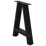 ZNTS Coffee Table Legs A-Shaped 2 pcs Black 38x cm Steel 4012828