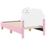 Toddler Bed Frame with Headboard Pink 70 x 140 cm PU 42011014