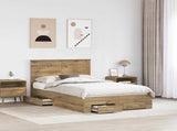 Bed Frame with Drawer Artisan Oak 120 x 200 cm Engineered Wood 3411331