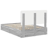 Storage Bed Grey Sonoma 120 x 200 cm Engineered Wood 3412705
