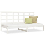 ZNTS Day Bed without Mattress White 90x200 cm Solid Wood Pine 3107906