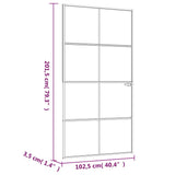 Interior Door Black 102x201.5 cm Tempered Glass&Aluminium 153665