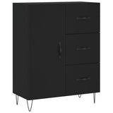 Highboard Black 69.5x34x180 cm Engineered Wood 3189438