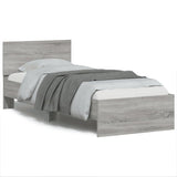 Bed Frame without Mattress with LED Lights Grey Sonoma 90x200 cm 838811