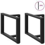 ZNTS Coffee Table Legs T-Shaped 2 pcs Black 70x25x cm Steel 4013036