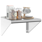 ZNTS Wall Shelf 50x45x31 cm Silver Stainless Steel 30276