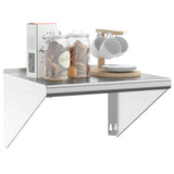 ZNTS Wall Shelf 50x45x31 cm Silver Stainless Steel 30276