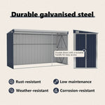 Wall-mounted Garden Shed Anthracite 118x288x178 cm Steel 316227