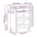 Kitchen Trolley BODO Grey 67.5x45x80 cm 4016880