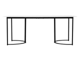 140 x 80cm Dining Table,, Kitchen Table, Metal Frame Rectangular Dining Table in WF321820AAS