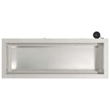 Garden Planter with LED Silver 30 x 80 x 30 cm Stainless Steel 8008106