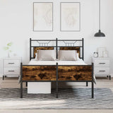 Bed Frame without Mattress Smoked Oak 120x200 cm Engineered Wood 4106924