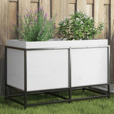 Garden Planter White 80x40x50 cm Solid Wood Pine 847029