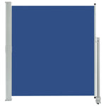 Patio Retractable Side Awning 140 x 300 cm Blue 48347