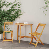 Bistro Set Folding 3 pcs Oil Natural Solid Acacia Wood 4105506