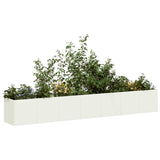 Planter White 280x40x40 cm Cold-rolled Steel 860690